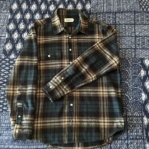 Taylor Stitch Ledge Flannel Shirt in “Deep Sea” Plaid color
